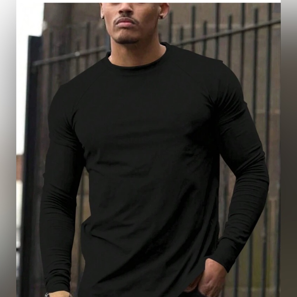 ASOS Black Long Sleeve Tee Modern Fit